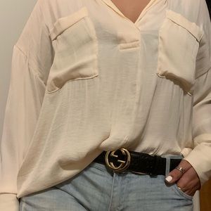 NWT FREE PEOPLE Starry Dreams Shirt Ivory